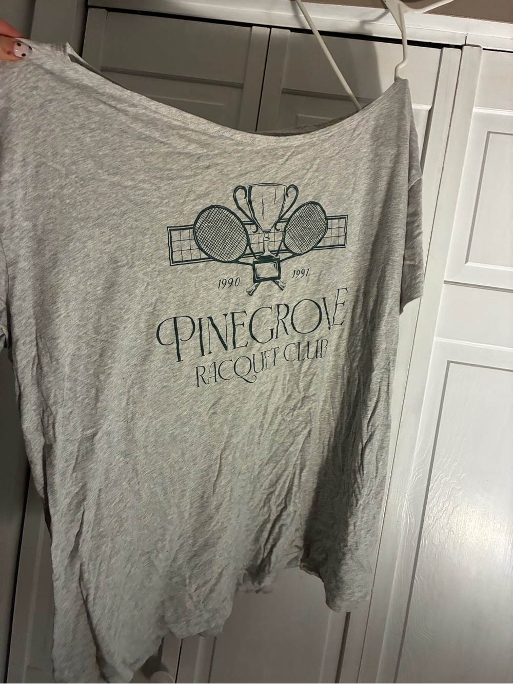 Hollister off the shoulder graphic tee
